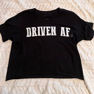 The Drive Clothing Black Graphic Crop Tee